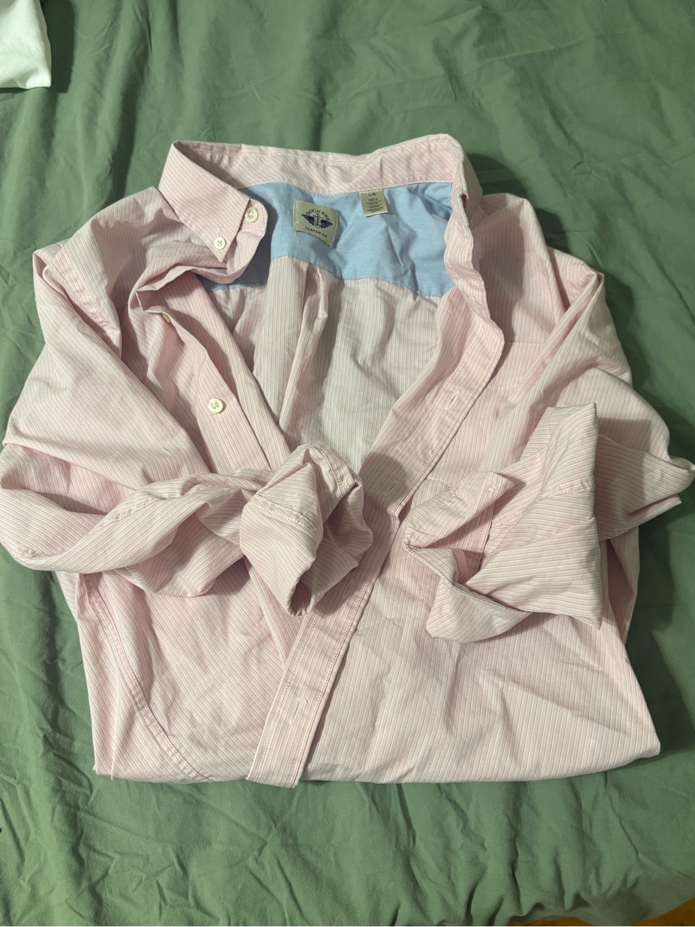 Men's Pink Striped Button-Down Shirt